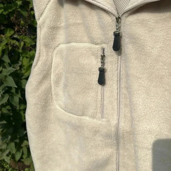 Vtg,NWOT,heavy Fleece zip up Vest men,unisex,Cream  sportsman,fisherman,L & XL - Picture 5 of 15